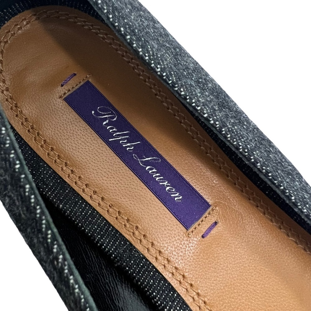 Ralph Lauren Collection Purple Label Pointed Toe Flats Fabric Women’s Size 38 - Picture 8 of 11